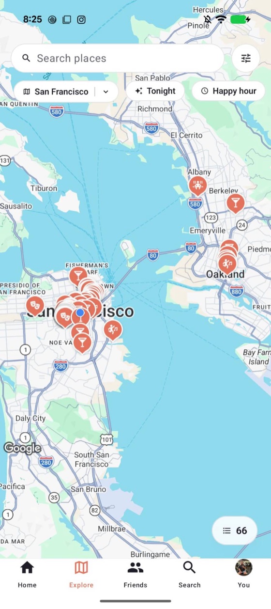 GayWhere map